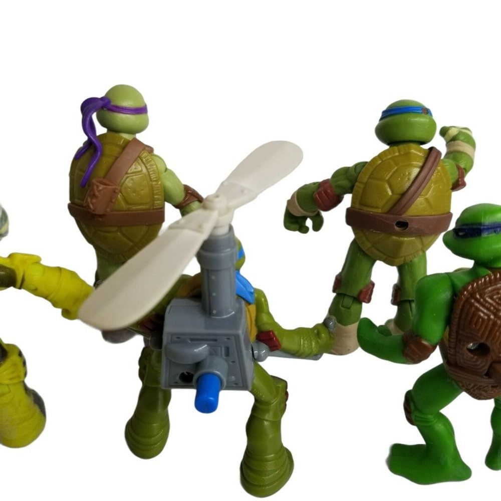 Teenage Mutant Ninja Turtles Action Figure Toy Lot 2012 Viacom 4 inches TMNT - Picture 6 of 8